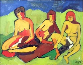 Sylph's Rock, Appledore 1907 Nudes in Landscape