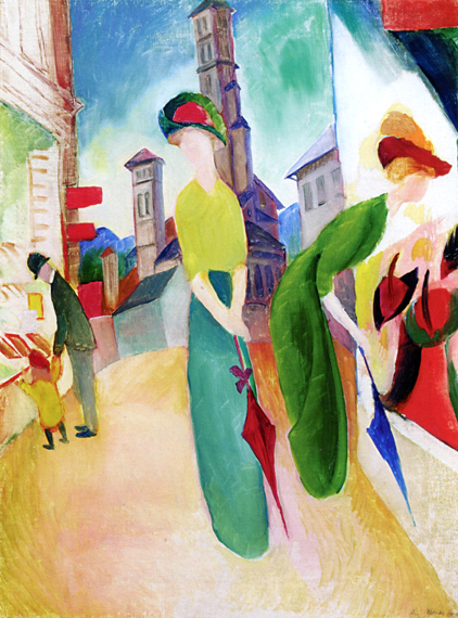 Two Women In Front Of A Hat Shop