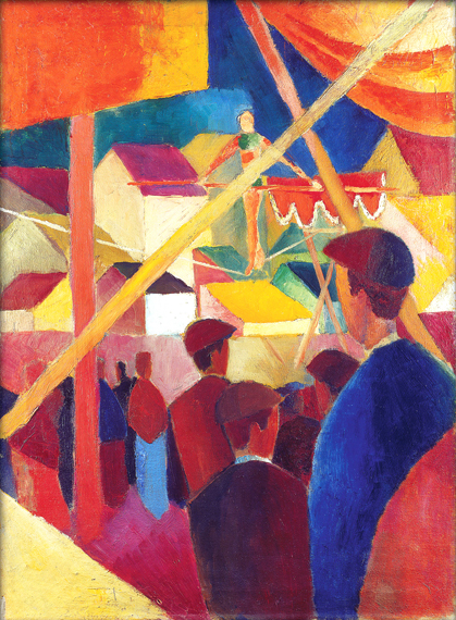Tightrope Walker (1914) by August Macke, oil painting reproduction on canvas Tightrope Walker (1914)