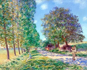 L'allée des Peupliers à Moret au Bord Du Loing