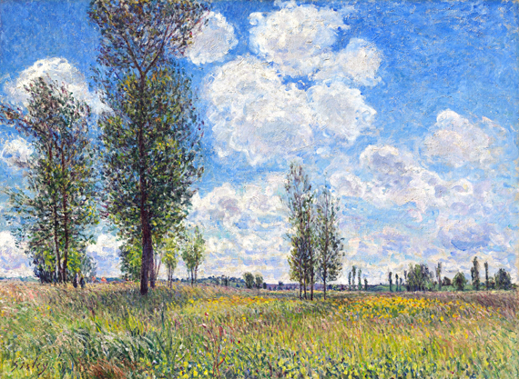 The Meadow at Veneux-Nadon 1881 by Alfred Sisley, oil painting reproduction on canvas The Meadow at Veneux-Nadon 1881