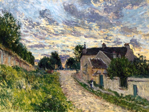 A Path in Louveciennes, 1876 by Alfred Sisley, oil painting reproduction on canvas A Path in Louveciennes, 1876