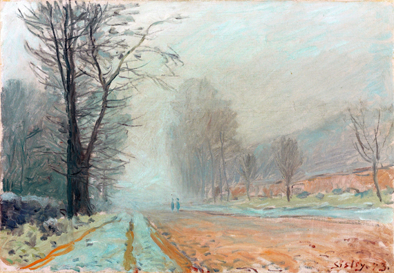 Route à Louveciennes, Le Matin