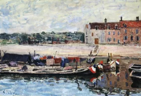 Barges at Saint Mammès 1885