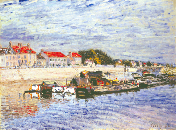 Barges on the Loing at Saint Mammes 1885