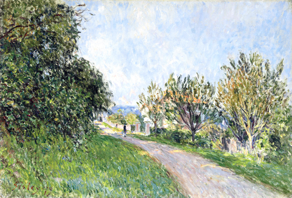 Chemin des Prés à Sèvres by Alfred Sisley, oil painting reproduction on canvas Chemin des Prés à Sèvres