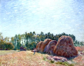 Haystacks at Moret, Morning (1891)