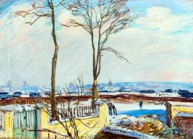 La Gare de Moret Sur Loing Sous La Neige