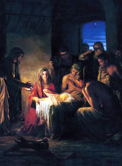 The Birth Of Jesus by Carl Heinrich Bloch, oil painting reproduction on canvas The Birth Of Jesus