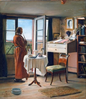 The Actor Kristian Mantzius In His Study