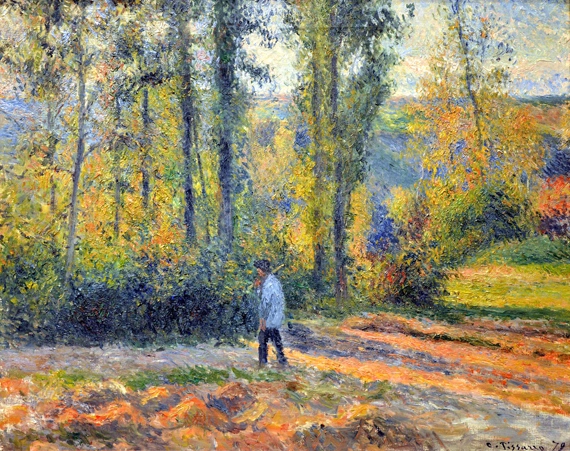 Hunter in a Landscape Near Pontoise 1879