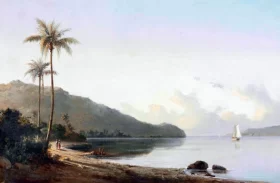 Crique avec Voilier 1856