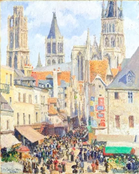 Rue de L'ÉPicerie in Rouen, Effect of Sunlight 1898