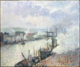 Steamboats in the Port of Rouen 1896