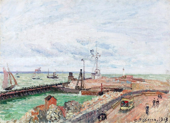 La JetéE et La SéMaphore du Havre 1903 by Camille Pissarro, oil painting reproduction on canvas La JetéE et La SéMaphore du Havre 1903