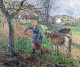Paysanne avec un âNe, Pontoise 1877