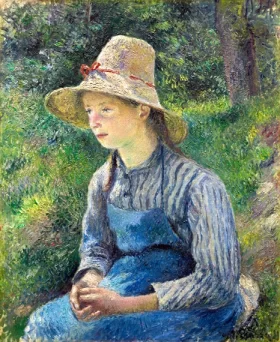 Peasant Girl With a Straw Hat 1881