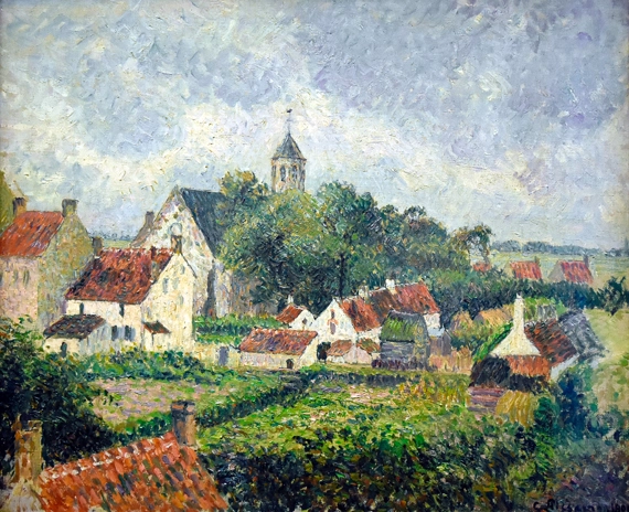 Le Village de Knocke 1894 by Camille Pissarro, oil painting reproduction on canvas Le Village de Knocke 1894