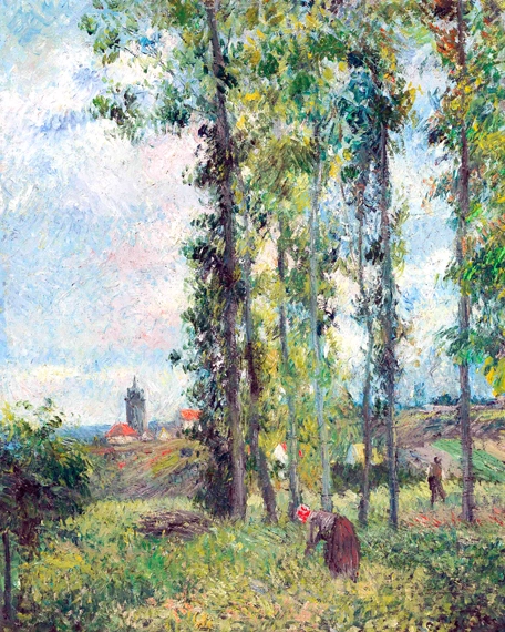 Paysage à Pontoise 1879 by Camille Pissarro, oil painting reproduction on canvas Paysage à Pontoise 1879