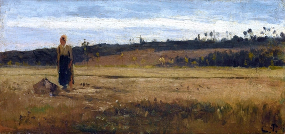 Paysage Dans un Champ, La Varenne, Saint-Hilaire 1865