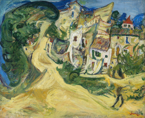 Landscape at Cagnes 1922 by Chaïm Soutine, oil painting reproduction on canvas Landscape at Cagnes 1922