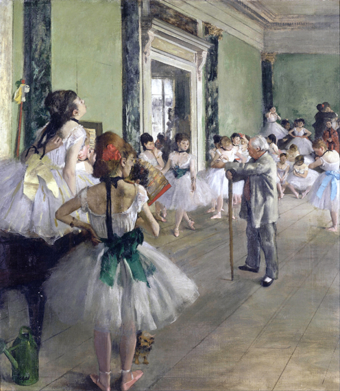The Ballet Class by Edgar Degas, oil painting reproduction on canvas The Ballet Class