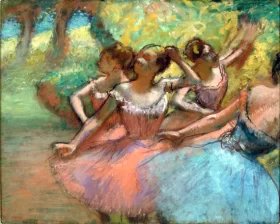 Ballet Dancer Four Ballet Dancers on Stage