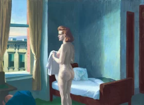Donna Con Collana Rossa 1918 Morning in the City