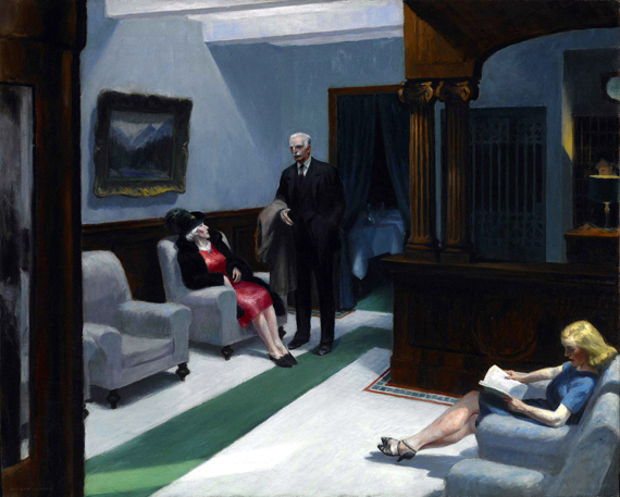 Hotel Lobby by Edward Hopper, oil painting reproduction on canvas Hotel Lobby