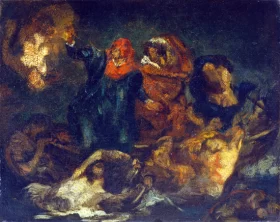 Copy after Delacroix's "Bark of Dante" 1859