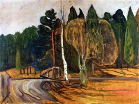 Spring Landscape With Snow Plough
