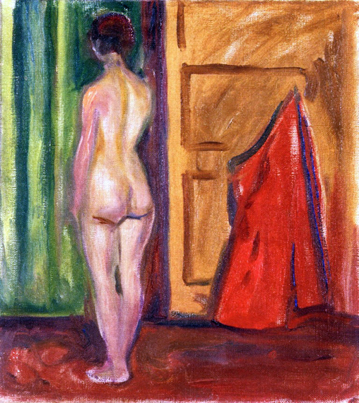 Nude With Her Back Turned by Edvard Munch, oil painting reproduction on canvas Nude With Her Back Turned