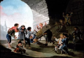Children playing bulls