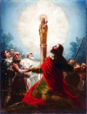 The apostle Santiago and his disciples adoring the Virgin of the Pilar