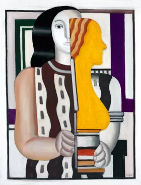 Femme portant une statuette