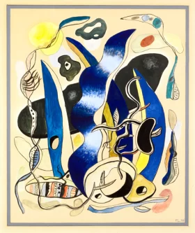 Woman with a saw Composition abstraite