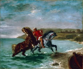 The Stage of Archduchess Isabella Horses Coming Out of the Sea 1860