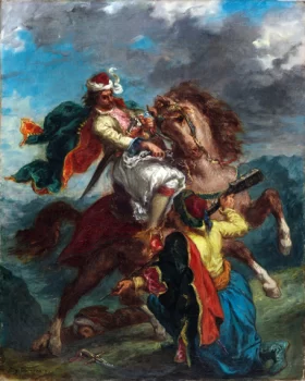 A Turk Surrenders To a Greek Horseman 1856
