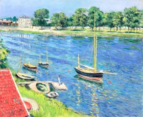 Daphnis and Chloe- Lamon's and Dryas's Dreams La Seine à Argenteuil, Bateaux Au Mouillage 1883