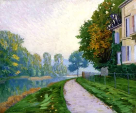 By the River, the Effect of Morning Fog 1875