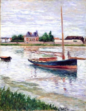 Sailboat Moored on the Seine Argenteuil