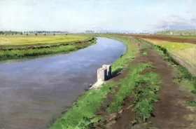 Bord D'un Canal, Près De Naples 1872