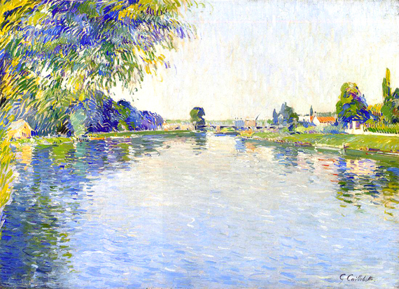 View of the Seine in the Direction of the Pont De Bezons 1892 by Gustave Caillebotte, oil painting reproduction on canvas View of the Seine in the Direction of the Pont De Bezons 1892