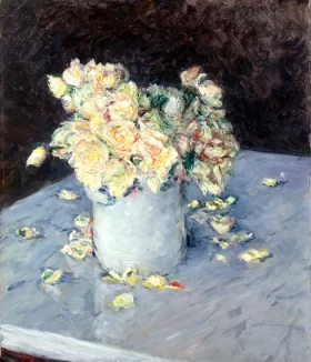 Yellow Roses in a Vase, 1882