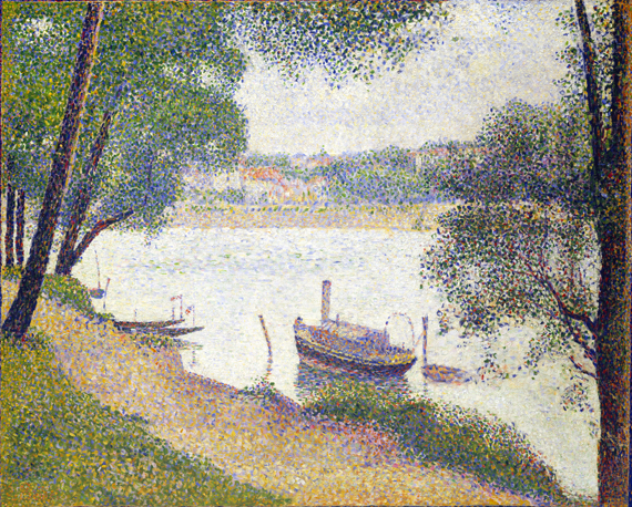 Gray Weather, Grande Jatte by Georges Seurat, oil painting reproduction on canvas Gray Weather, Grande Jatte