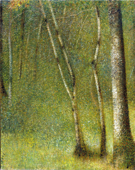 The Forest At Pontaubert by Georges Seurat, oil painting reproduction on canvas The Forest At Pontaubert