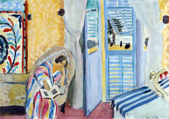 Interiéur à Nice, femme assise avec un livre by Henri Matisse, oil painting reproduction on canvas Interiéur à Nice, femme assise avec un livre