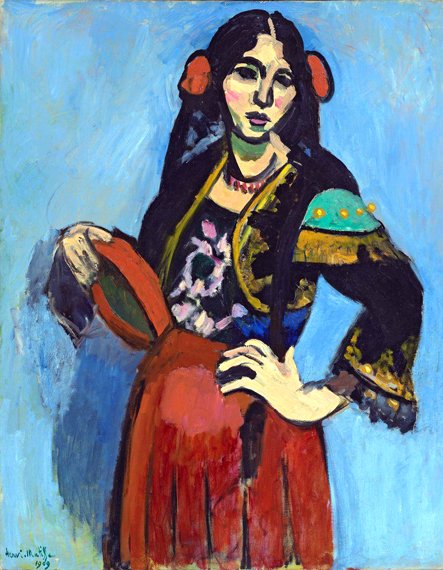 Spanish Woman with a Tambourine by Henri Matisse, oil painting reproduction on canvas Spanish Woman with a Tambourine