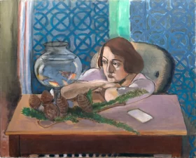 Woman before an Aquarium