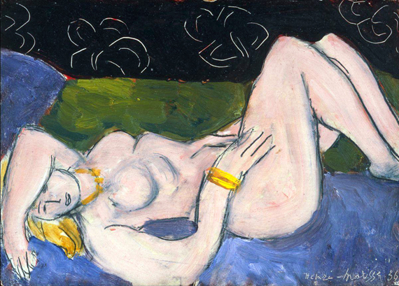 Reclining Nude on a Violet Background by Henri Matisse, oil painting reproduction on canvas Reclining Nude on a Violet Background